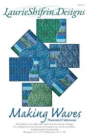 Making Waves Tablerunner Placemats Pattern Placemats Patterns Quilted Table Toppers Placemats