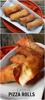 Homemade Pizza Rolls Using Egg Roll Wrappers Simple Delicious Appetizer For Game Day Holidays Easy Homemade Pizza Homemade Pizza Rolls Homemade Egg Rolls