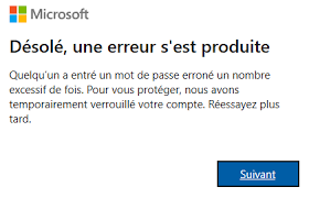 Votre compte est temporairement verrouillé votre navigateur a été infecté par un programme. Compte Microsoft Teams Bloque Mot De Passe Incorrect Communaute Microsoft