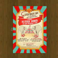 Circus Baby Shower Invitation Vintage By Splashboxprintables 10 00 Vintage Baby Shower Invitation Circus Baby Shower Vintage Circus Baby Shower