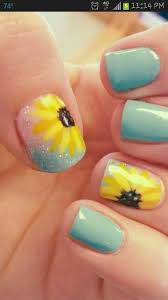 32 colorful nail art designs sunflower nail art sunflower nails spring nail art