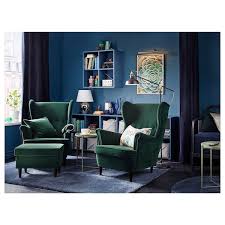 Some of the most reviewed products in green bedroom furniture are the home decorators collection cecilia willow green upholstered king bed with wingback detail (80.71 in w. Strandmon Wing Chair Djuparp Dark Green Ikea
