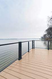 Cable Railing Offers The Perfect Combination Of Safety Railing And An Unimpeded View For Decks Overlooking T Deck Railing Design Railings Outdoor Cable Railing