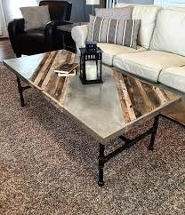 Woodcrete Coffee Table Concrete Coffee Table Industrial Coffee Table Coffee Table Wood