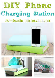 They can use to charge an iphone without a charger. Diy Phone Charging Station Disguised As Books Down Home Inspiration