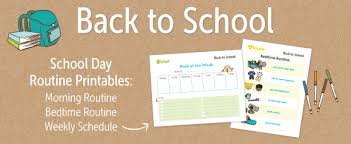 back to school printable routines i kiwi crate