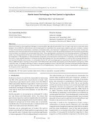 The pest management industry offers several recent innovations that can help hospitals. Pdf Sterile Insect Technology For Pest Control In Agriculture
