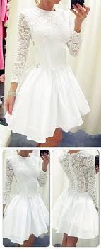 White Homecoming Dress Cute Prom Dress Lace Prom Dress Sleeve Dress Short Prom Dresses With Images White Homecoming Dresses Long Sleeve Homecoming Dresses Lace White Dress