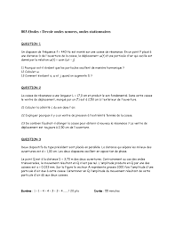 Apprendre les ondes, cours et exercices corrigés. Exercices Sur Les Ondes Devoir Ondes Sonores Ondes Stationnaires Docsity