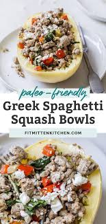 Greek Spaghetti Squash Bowls Recipe Greek Spaghetti Spaghetti Squash Squash Recipes