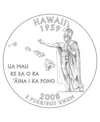 Here is a coloring sheet of american quarter horse, an american breed of horse that excels at sprinting short distance. Hawaii State Quarter Coloring Page Coloring Pages Coloring Books Hawaiian Art