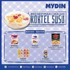 Bahan bahan untuk buat air koktail 1/2 tin susu cair 250 ml air soda 1/2 tin buah laici 1/2 tin buah buahan campuran 1 paket dragon mix fruit ataupun air koktel yang viral ni memang sedap sangat. Mydin Malaysia On Twitter Resepi Koktail Susu Makcik Kiah Resepi Yang Sangat Mudah Dan Lazat Boleh Cuba Untuk Dinikmati Seisi Keluarga Bahan Bahan 1 Tin Susu Cair 2 Sudu Besar Susu Pekat