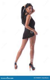Long Legs of Black Woman in Short Dress Stock Image - Image of dress, mini:  21945029