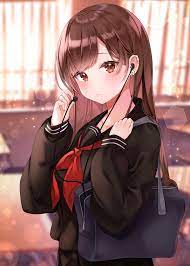 No matter what eye color she has or how long or. Brown Haired Anime Girl Aesthetic Otaku Wallpaper