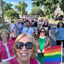 Thanks to everyone who joined us for our joyous Pride flag raising at Town  Hall yesterday! Special thanks to Edison teacher Helen Frees and the many  students who showed up and raised