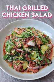 Thai Grilled Chicken Salad Recipe Video Seonkyoung Longest Recipe In 2020 Grilled Chicken Salad Recipe Thai Grilled Chicken Grilled Chicken Salad