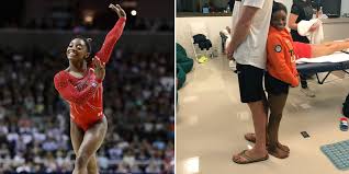 And thanks to her embrace of this fact, there's been some great photos to demonstrate just how much shorter she is: Here S Proof There Are Olympic Athletes Twice As Tall As Simone Biles