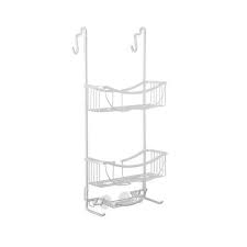 The tile will handle the force of the tension rod well. Venus 3 Tier Over Door Shower Caddy Builders Discount Warehouse