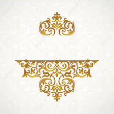 Lurex floral scroll pattern tie. Vector Lace Pattern In Victorian Style On Scroll Work Background Ornate Element For Design Place For Text Ornament For Wedding Invitations Birthday And Greeting Cards Golden Decor Royalty Free Cliparts Vectors And