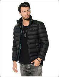 sisme mont erkek siyah mont kiyafet giyim