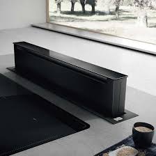 Elica Pandora Gme Blk 80cm Push Mechanism Downdraft Extractor In Black For Use With Separate Motor Cooker Hoods Downdraft Extractor Design