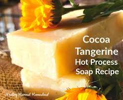 How To Make Hot Process Tangerine Cocoa Oatmeal Calendula Soap Natural Handmade Lovely All Posts Healing Harvest Homestead Soap Recipes Honey Soap Beginner Soap Recipes