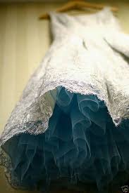 Peacock Blue Tulle Petticoat Under A White Lace Dress Amanda Meyers Ah Haa I Found A Pretty Color Underneath A Br Lace White Dress Blue Tulle Something Blue