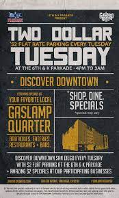 Downtown San Diego 2 Dollar Tuesday Parking Downtown San Diego Downtown San Diego