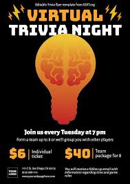 Buying tickets online for the first time can be a tedious task for those who have never done it before. Customize Free Trivia Night Flyers Online