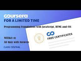 Check spelling or type a new query. Programming Foundations With Javascript Html And Css Week 1 4 All Quiz With Answers Youtube