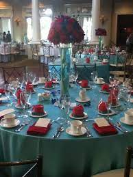 Pin By Elena Kjos On Wedding And Event Planning Red Wedding Decorations Blue Red Wedding Red Rose Wedding