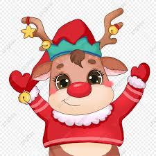 Download This Kawaii Christmas Elk Greets Animal Clipart Greet Surprise Png Clipart I In 2021 Kawaii Christmas Merry Christmas Typography Merry Christmas Background