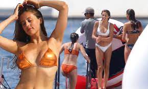 Sylvester Stallone's bikini clad daughters on yacht in France 