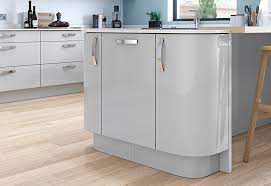 Maybe you would like to learn more about one of these? Modern Contemporary Zola Gloss Light Grey Kitchen Curved Doors A Wood Style Kitchens Ni