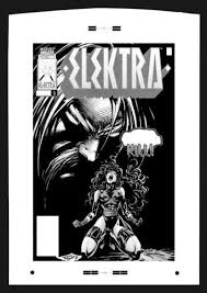 Black And White Comic Book Wall Art Mike Deodato Jr Elektra 5 Rare Large Production Art Cover Batman Wall Art Batman Canvas Art
