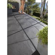 Dalle Clipsable Polypropylene Easy Aspect Ardoise L 38 X L 38 Cm X Ep 25 Mm Garden Tiles Patio Flooring Terrace Floor