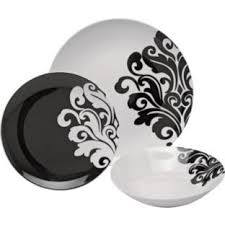 Black And White Dinner Plates Uk Buy Living 12 Piece Porcelain Damask Dinner Set Black At Argos Co Uk