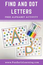 Find And Dot Matching Letters Alphabet Activity For Early Childhood Letter Recognition Activities Alphabet Activities Letter Identification Activities