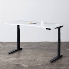 Jarvis Standing Desk Contour White Top Black Frame Height Adjustable Computer Desk Best Standing Desk Best Home Office Desk