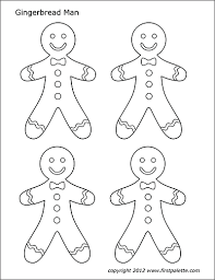 Gingerbread man coloring pages to print. Gingerbread Man Free Printable Templates Coloring Pages Firstpalette Com