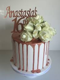 Birthday Rose Gold Cake Design Rose Gold Drip Cake 30th Birthday Cake Topper 10 Birthday Cake Gold Birthday Cake