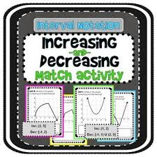 Increasing And Decreasing Functions Matching Activity Print And Digital Algebra Activities High School Math Activities Matching Activity