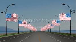 LED American USA Flag 2D Motif Light National Day for ...
