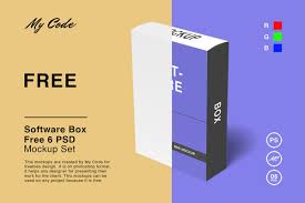 Free Software Box Mockup Set In 2020 Box Mockup Box Software Mockup
