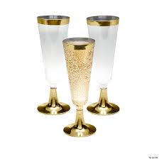 Check spelling or type a new query. Clear Plastic Champagne Flutes With Gold Trim Oriental Trading