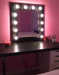 Design Of Makeup Vanity With Lights Ideas Picture Bedroom Vanity With Lights Makeup Mirror With Lights Pink Walls Girls Room