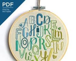 Quality affordable machine embroidery designs with a difference. Alphabet Hand Embroidery Pattern Etsy