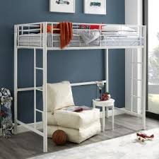 If your child needs a study area but his bedroom is short on space, think vertical and tuck a desk under a loft bed, like designer lauren rubin did here. Bunk Beds Kids Bedroom Furniture The Home Depot
