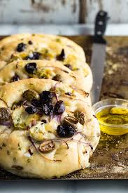 Focaccia Bread With Olives And Artichokes Recipe Homemade Focaccia Bread Homemade Recipes Recipes