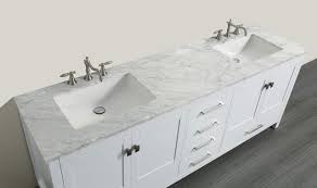 Check spelling or type a new query. Eviva Aberdeen 84 Inch White Transitional Double Sink Bathroom Vanity With White Carrara Marble Countertop And Undermount Porcelain Sinks Amazon Com